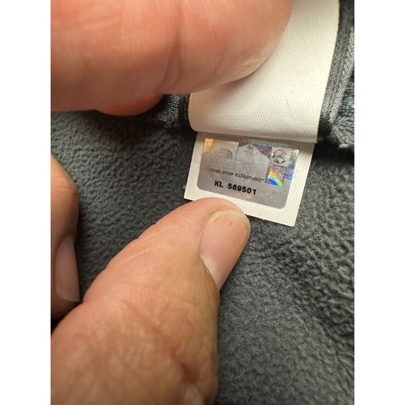 The North Face mens Jacket sz L Amvy T183 Gray Blue two tone Soft Shell adult - Picture 13 of 16